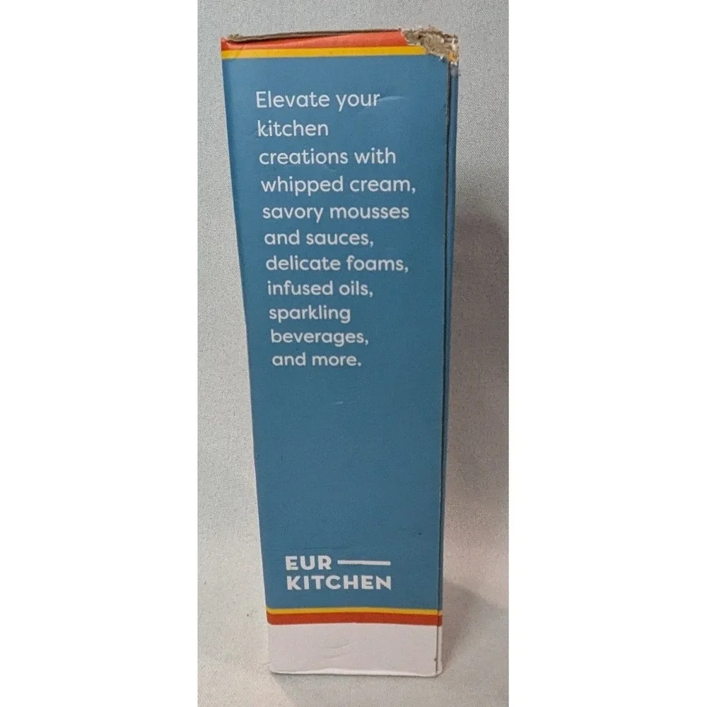 EurKitchen Whipped Cream Dispenser 500mL Blue New Professional Cream Maker